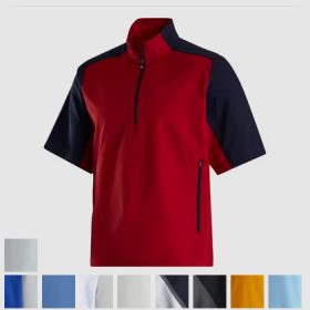 FootJoy Short Sleeve Sport Windshirt S/Tonal Blue