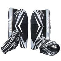 Franklin Nhl Comp 100 Junior Street Goalie Set in Black/Silver Size Small/Medium