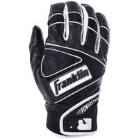 Franklin Powerstrap Adult Batting Gloves in Black Size Small