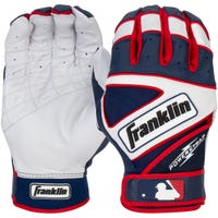 Franklin Powerstrap Adult Batting Gloves in Red/White Blue Size Medium