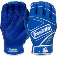 Franklin Powerstrap Chrome Men's Batting Gloves in Blue Size Large