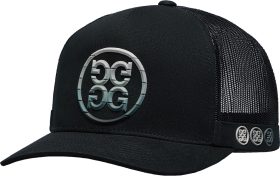 G/FORE Gradient Circle Gs Cotton Twill Trucker Men's Golf Hat - Black