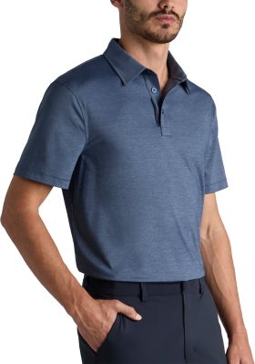 G/FORE Melange Ice Nylon Men's Golf Polo Shirt - Blue, Size: Large