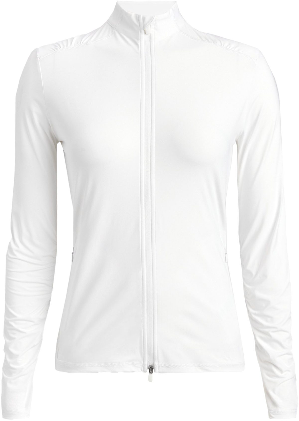 G/FORE Womens Silky Tech Nylon Ruched Full Zip Layer Golf Jacket - White, Size: X-Large