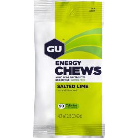 GU Energy Chews Double Serving Bag - 12 Pack Salted Lime, One Size