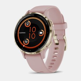 Garmin Venu 3s GPS Watch GPS Watches Soft Gold with Dust Rose Band