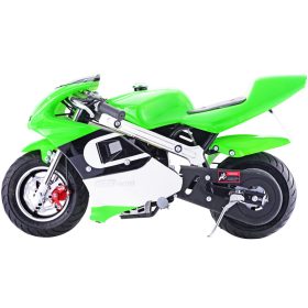 Go-Bowen 40cc 4-Stroke Gas Pocket Bike - Mini Motorcycle - Green