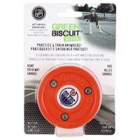 Green Biscuit Edmonton Oilers Training Puck in Orange