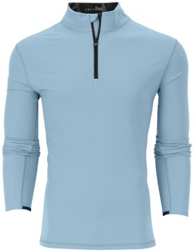 Greyson Tate Mockneck Quarter-Zip Men's Golf Pullover - Blue, Size: Small