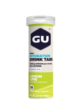 Gu Sports | Electolyte Drink Tablets - 8 Box Lemon | Lime | 8 Tube Box