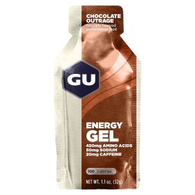 Gu Sports | Energy Gel - 24 Ct. Box Chocolate Outrage, 20Mg Caffeine