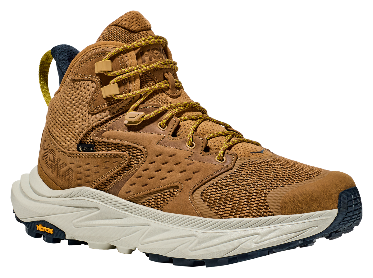 Hoka Anacapa 2 Mid GTX Waterproof Hiking Boots for Men - Honey/Celadon Tint - 11.5M
