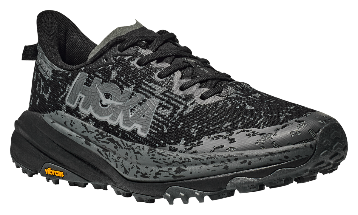 Hoka Speedgoat 6 GTX Waterproof Trail Running Shoes for Men - Black/Outer Orbit - 11.5M