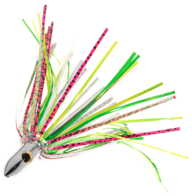 Iland Lures The Ilander All Mylar Skirt Trolling Lure - Chrome Head-Crazy Dolphin