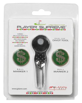 JP Lann Player Supreme Divot Tool and Golf Ball Marker Set