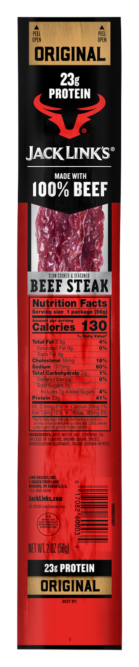 Jack Link's Original Kippered Beef Steak - 2-oz. Single