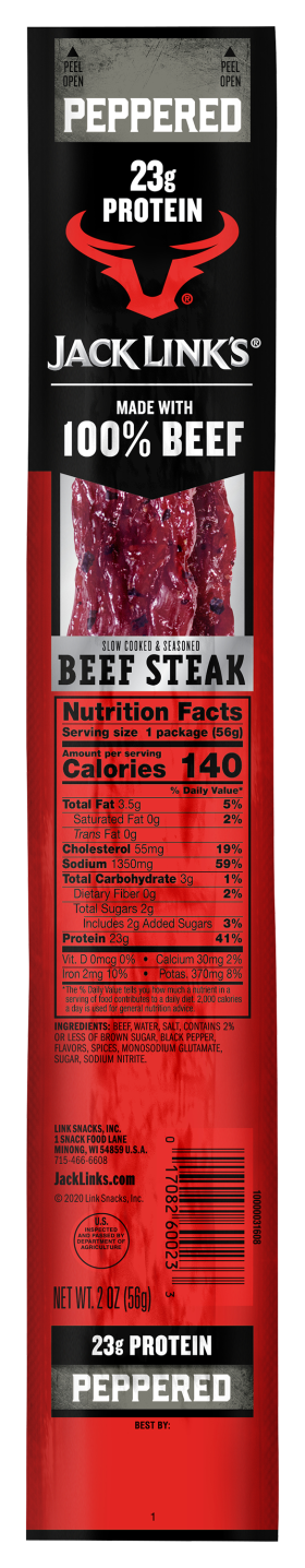 Jack Link's Peppered Beef Steak - 2 oz. Single