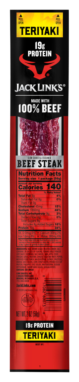 Jack Link's Teriyaki Beef Steak - Single