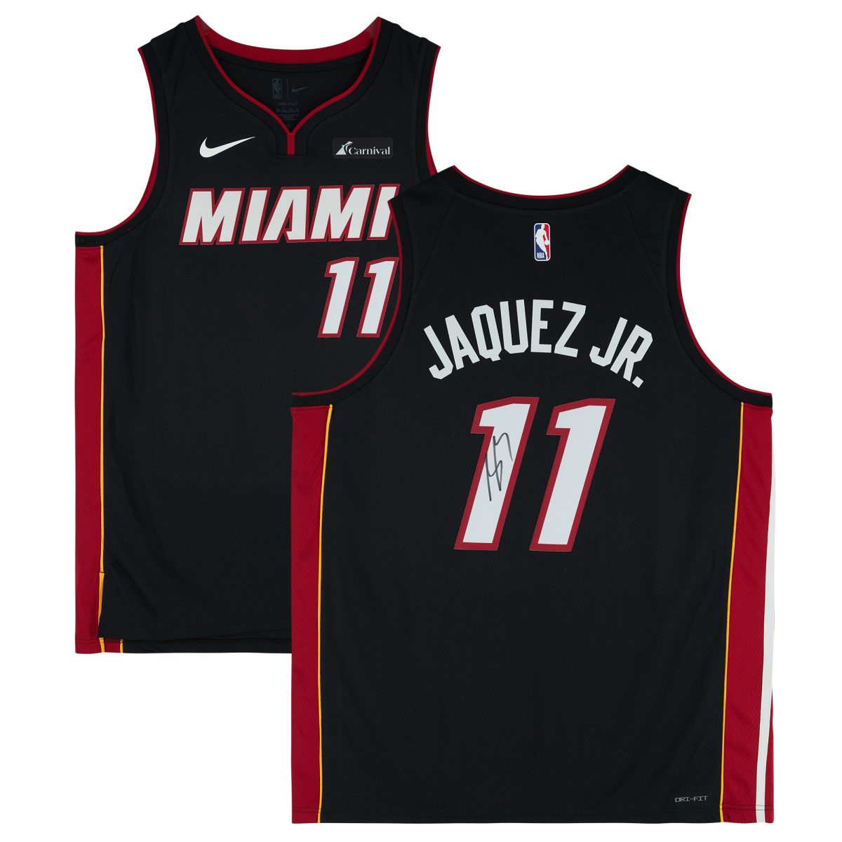 Jaime Jaquez Jr. Miami Heat Autographed Nike Black Icon Edition Swingman Jersey