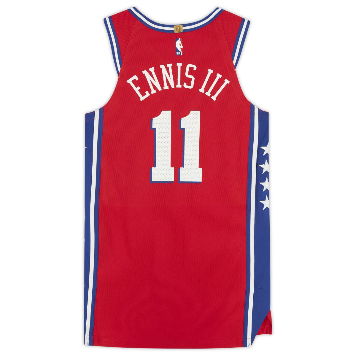 James Ennis Red Philadelphia 76ers Player-Issued #11 Jersey from the 2019-20 NBA Season