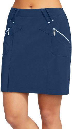 Jamie Sadock Womens Airwear 17 Inch Golf Skort - Blue, Size: 18