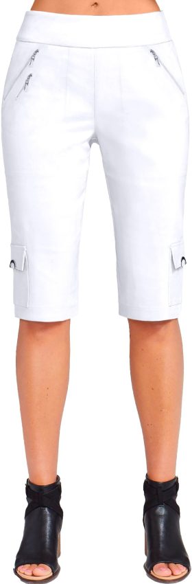 Jamie Sadock Womens Skinnylicious Knee Capri Golf Pants - - White, Size: 8