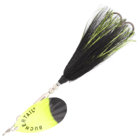 Joe Bucher Outdoors Tin-Buck Buchertail Spinner - 7-1/2" - Chartreuse Black Flame