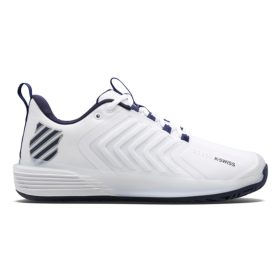 K-Swiss Men's Ultrashot 3 Tennis Shoes (White/Peacoat/Silver)