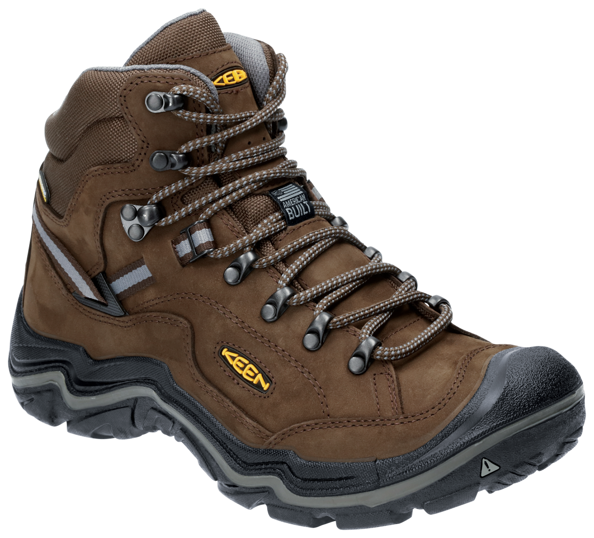 KEEN Durand II Mid Waterproof Hiking Boots for Men - Cascade Brown/Gargoyle - 10.5M