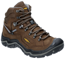 KEEN Durand II Mid Waterproof Hiking Boots for Men - Cascade Brown/Gargoyle - 10.5M