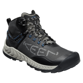 KEEN NXIS Evo Mid Waterproof Hiking Boots for Men - Magnet/Bright Cobalt - 10.5M