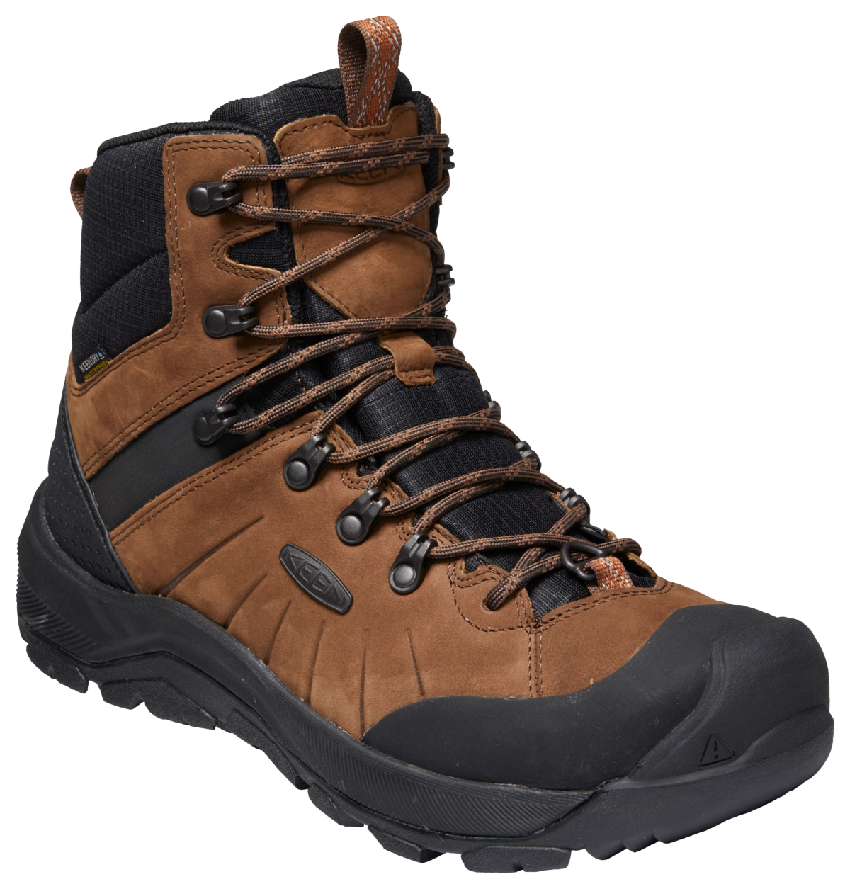 KEEN Revel IV Polar Insulated Waterproof Hiking Boots for Men - Dark Earth/Caramel Cafe - 10.5M