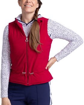 KINONA Womens Layer Slayer Golf Vest - Red, Size: X-Small