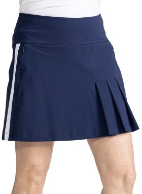 KINONA Womens Party Pleat 16 Inch Golf Skort - Blue, Size: Large