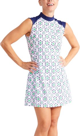 KINONA Womens Tuesday Tee Time Sleeveless Golf Dress - Green, Size: Small