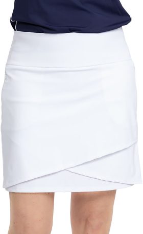 KINONA Womens Wrap It Up Golf Skort - White, Size: Large