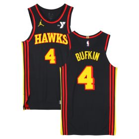 Kobe Bufkin Atlanta Hawks Game-Used #4 Black Jersey vs. Cleveland Cavaliers on November 29, 2024 - Size 44+4