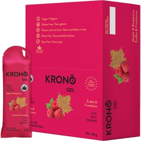 Krono Nutrition Energy Gels - Box of 24 Maple + Raspberry, One Size