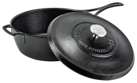 Lodge Blacklock '49 Triple-Seasoned 4-Qt. Cast-Iron Deep Skillet with Lid