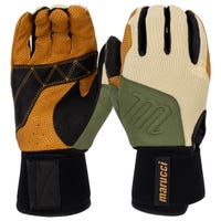 Marucci Blacksmith Men's Batting Gloves - 2022 Model in Green/Tan Size Large