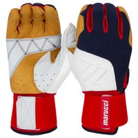 Marucci Blacksmith Men's Batting Gloves - 2022 Model in Red/White Blue Size Small