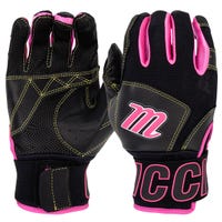 Marucci Blacksmith Youth Batting Gloves - 2025 Model in Black/Pink Size Large