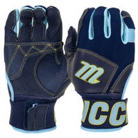 Marucci Blacksmith Youth Batting Gloves - 2025 Model in Navy/Columbia Blue Size Large