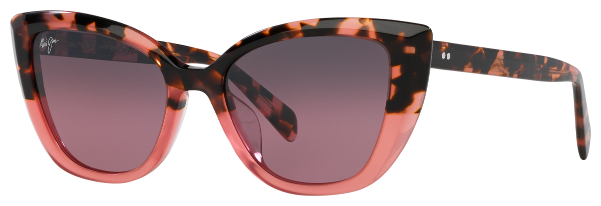 Maui Jim Blossom Glass Polarized Sunglasses for Ladies - Pink Havana with Rose/Maui Rose