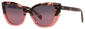 Maui Jim Blossom Glass Polarized Sunglasses for Ladies - Pink Havana with Rose/Maui Rose