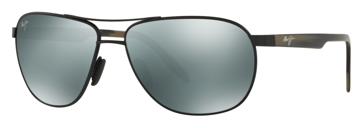 Maui Jim Castles Polarized Sunglasses - Matte Black/Neutral Gray - Large