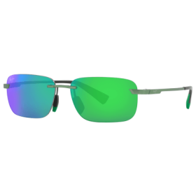 Maui Jim Lanakila Polarized Sunglasses - Matte Green/MAUIGreen Mirror - Large