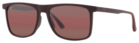 Maui Jim Makamae Glass Polarized Sunglasses - Matte Burgundy/Maui Rose - Medium