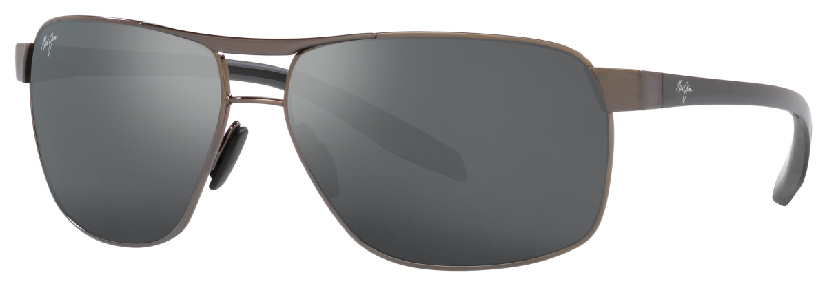 Maui Jim The Bird Glass Polarized Sunglasses - Dark Gunmetal/Black/Gray/Gray - X-Large