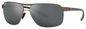 Maui Jim The Bird Glass Polarized Sunglasses - Dark Gunmetal/Black/Gray/Gray - X-Large